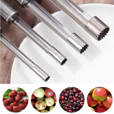 Lot de 4 éplucheurs de fruits en acier inoxydable pour poires et pêches, ustensiles de cuisine (1/4)