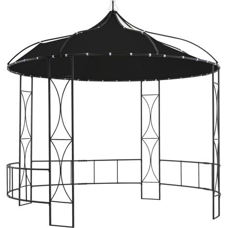Tonnelle Barnum Style Moderne - Pavillon de Jardin - Tente de réception - 300 x 290 cm Anthracite Rond Chic-687824 (1/5)