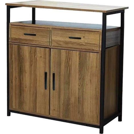 MOBILE INDUSTRIAL 2 ANTE CON CASSETTI 70X35X100H QUERCIA (1/3)
