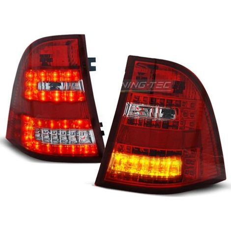Paire de feux arriere Mercedes ML W163 98-05 LED rouge blanc (1/2)