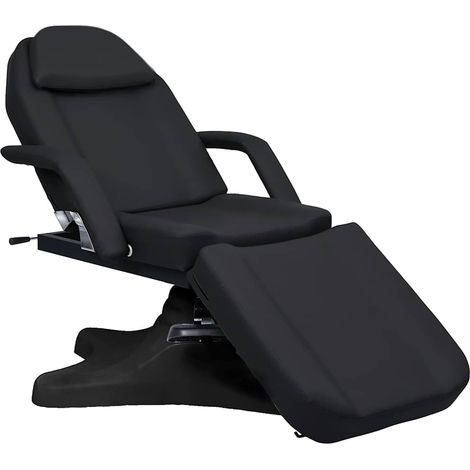 Table de massage et de soins visage en PVC noir réglable 180 x 62 x 86,5-118 cm - PANGIVO (1/5)