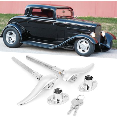 Türgriffe aus Edelstahl mit Abschließfunktion für die Außenseite, passend für Ford 3-Fenster-Coupé 1932-1934 (1/5)