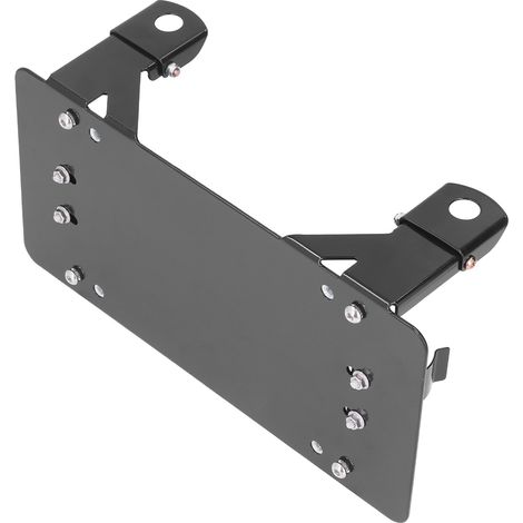 Support de plaque d'immatriculation en acier pour treuil à rouleaux et guide-câble, support de montage résistant aux intempéries, accessoires automobiles pour véhicules tout-terrain. (1/5)