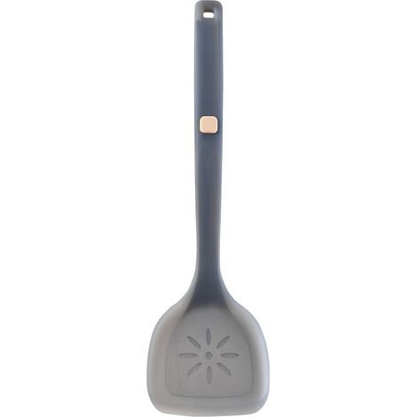 Spatule en silicone résistant à la chaleur, antiadhésive, en acier inoxydable, avec intérieur en silicone, idéale pour la friture, translucide, gris foncé (1/5)