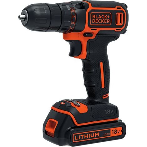 Black & Decker Black + Decker Akkuschrauber, 18 V, schwarz, BDCDC18-QW, 18 voltsV (1/2)