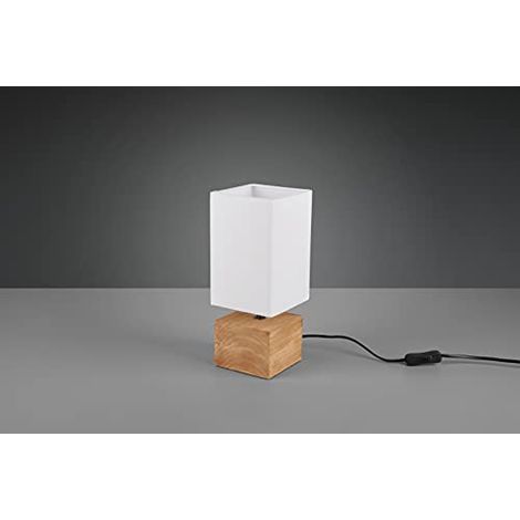 Lampada da tavolo, legno, naturale, 12x30x12 cm, Woody (1/3)