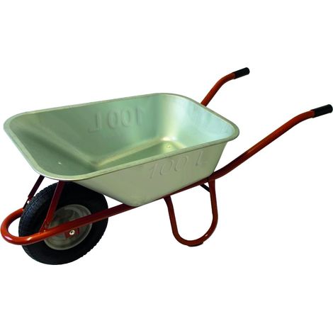 pro-bau-tec Profi-Bau Schubkarre 100 l max. 200 kg Schubkarren (1/3)