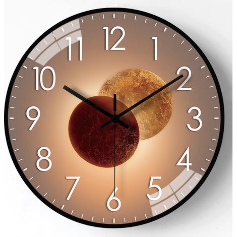 12 Pouces Horloges Murales Silencieuse de Salon Cuisine Modernes Design Pendules Murales 30cm Horloge à Quartz Suspendue Horloge Murale (Vénus Or) (1/5)