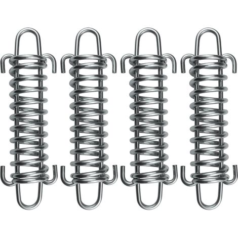4 Pack Stainless Steel Shock Absorbing Spring Dog Leash for Running or Training, Heavy Duty Fixed Buckle Tensioner for Hiking, Camping (1/5)