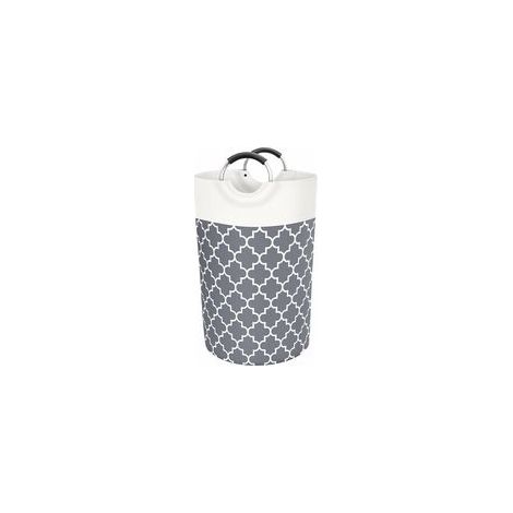 Panier à linge - Imprimé lanterne grise (82L) (1/5)