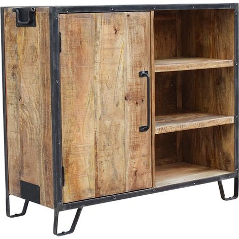Buffet 1 porte 3 niches manguier (1/5)