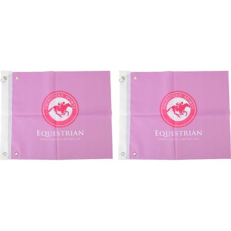2 drapeaux d'entraînement équestre professionnels pour les sports de plein air, l'équitation et les courses, de couleur violette. (1/5)