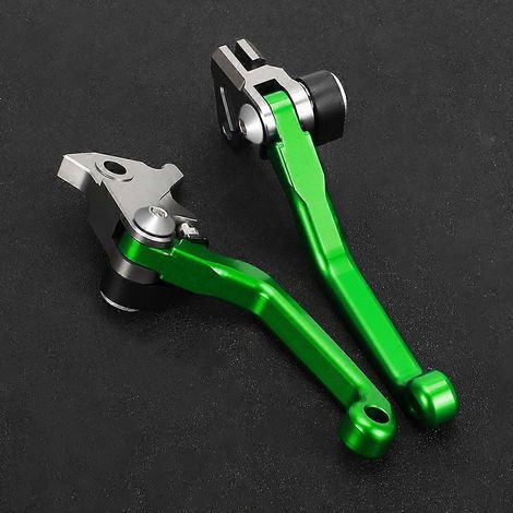 Aplicable a las manetas de freno y embrague plegables de aleación de aluminio para motocross HONDA CRF450X 2005-2018 Off-Road Pit Dirt Bike CRF 450X (verde SIN LOGOTIPO) (1/5)