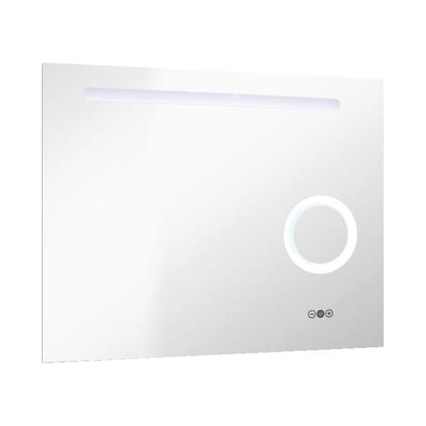 ONDEE - Espejo retroiluminado FROYA - Plata - Vidrio - Multifunciones - 100x70cm