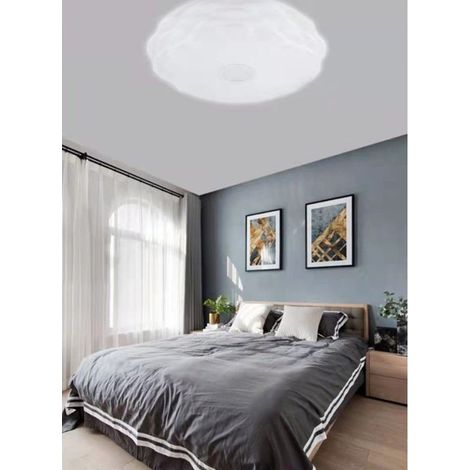 TrAdE Shop Traesio - Plafoniera Da Soffitto 60w Design A Roccia Tagliata Luce Fredda 6500k Fst-50a62918 - (1/4)