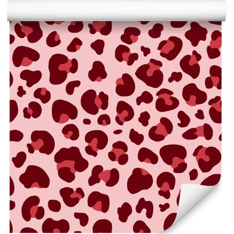 Papier peint imitation peau d'animal rouge, détails fins 50x1000 cm (1/5)