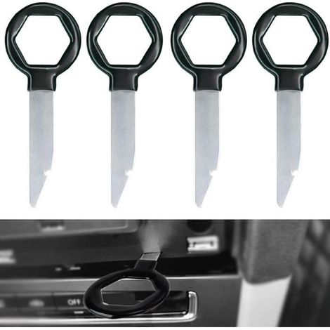 Outils de Démontage Autoradio - Non spécifié - 4 PCS - Ergonomique - Acier - Universel (1/4)