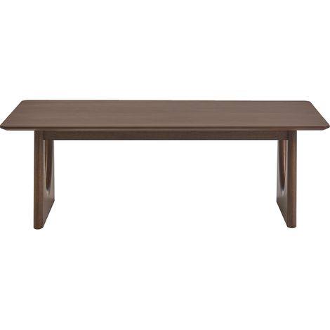 Mesa de centro de diseño rectangular de madera oscura nogal L120 cm KUALA (1/4)