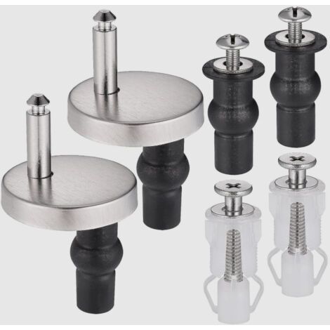 6 Pièces Abattant WC de Toilettes à Charnière Fixations, Universel Fixation de Siège de Toilette, Rechange pour Couvercle de Toilette, pour Toilettes à Usage Domestique