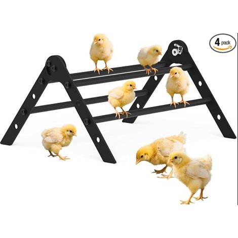 Metal Chicken Coop Perch Heavy Duty Perch Bar for Incubator Chick Stand Training Perches for Birds Parrots Chickens Macaws (1/5)