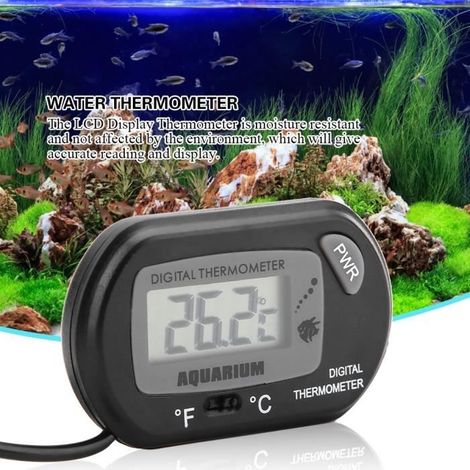 Thermomètre Terrarium eau LCD numérique Fish Tank Aquarium Marine Température -YEL