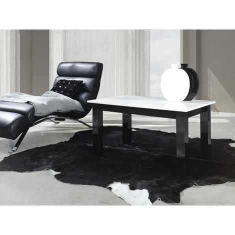 DUO 102cm mesa de centro negro y blanco