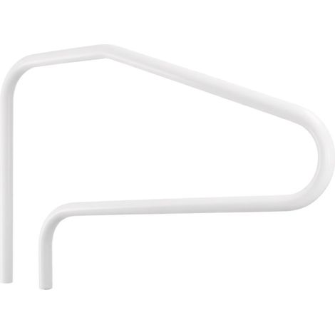 Barre d'appui piscine 122x81,3 cm, inox 100 kg, soudure continue, montage encastré ou sur socle, pour bord de piscine, parcs aquatiques, spas. (1/5)
