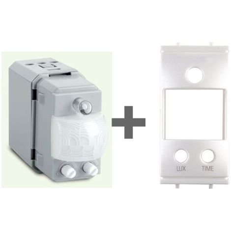 Perry sensore movimento luce con crepuscolare 230V incasso comp. Gewiss Chorus bianca