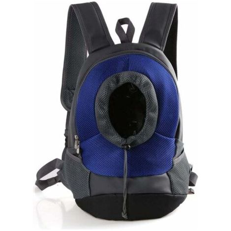 QORVA-Sac à Dos Respirant Confortable pour Animaux de Compagnie pour Faire du vélo, Faire de la randonnée, Voyager, Faire du Shopping (L Size, Blue)-Fei Yu