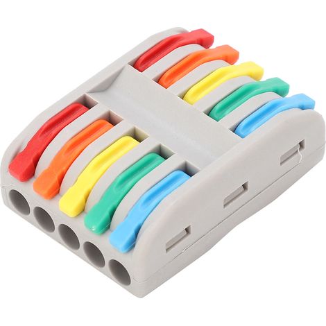 Lot de 5 bornes à sertir SPL pour câbles rigides flexibles, connecteurs rapides, multicolores SPL-5 (1/5)