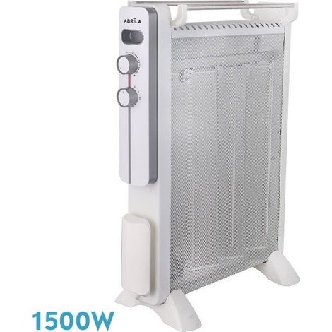 Caicos Radiatore Mica Bianco/Grigio 1500W 3 Elementi 3 Potenze Antiribaltamento (63,5x45x21cm)