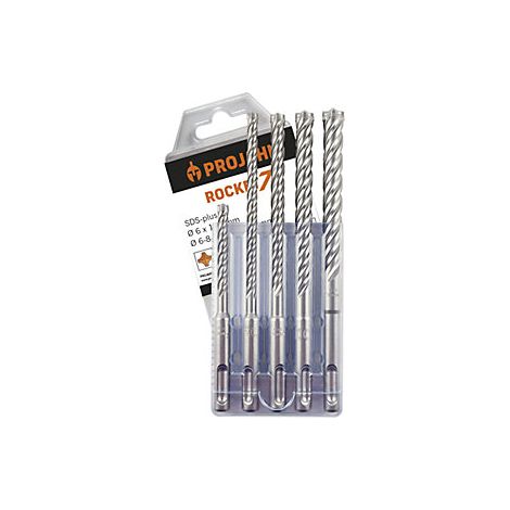 Projahn Set di punte per martelli perforatori ROCKET 7 SDS-plus