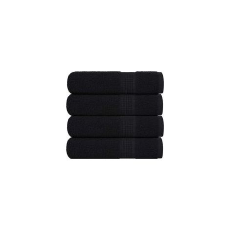 Asciugamani da bagno FROGN, set da 4, neri, 70 x 140 cm, 360 g/m² - Crezuo (1/4)