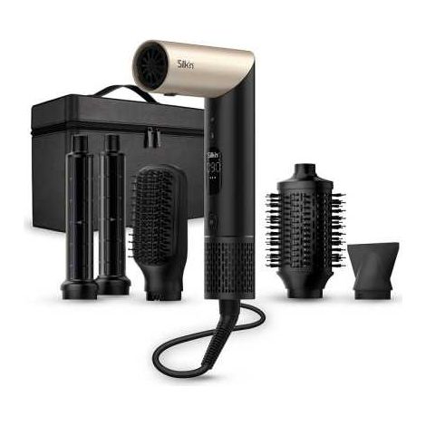 Silkn SilkyAir Flex 5-in-1 Air Styler & Hair Dryer with Auto-Wrap Curling Attachment, Paddle Brush, Oval Brush, Concentrator, Diffuser, Storage Case, (1/3)
