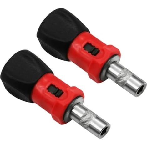 Manches de Tournevis Porte-embouts Design Réglable Antistatique 6,35 Mm Lot de 2 en Plastique et Métal sans Fil pour Visseuse et Dévisseuse (1/5)