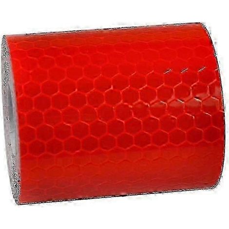 Ruban de signalisation réfléchissant autocollant, largeur 500 mm x longueur 3 m, pour vélos, camions, remorques et voitures SafetyZ14-Rouge (1/4)