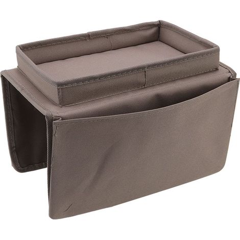 Canapé plateau pliant rangement bras tablette 600D Oxford poche latérale canapé café (1/5)