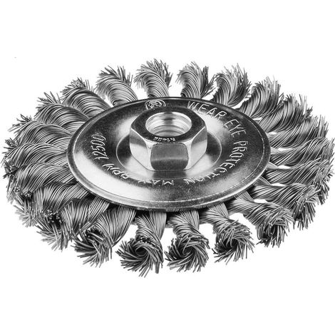 Brosse métallique neo-tools 115 mm inox m14 résistante corrosion