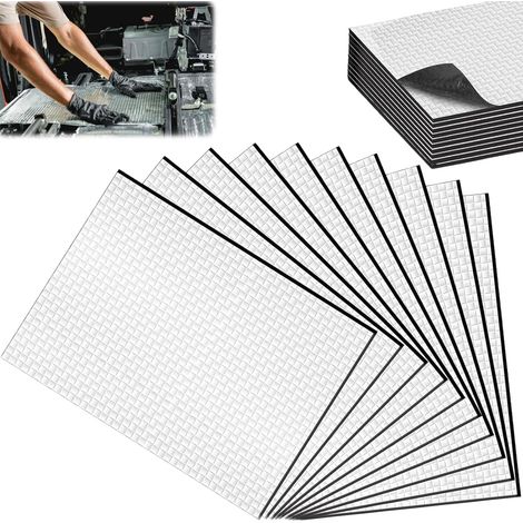 Tapi D'Isolation Acoustique,10pcs Tapi D'Isolation pour Voiture,Isolation Phonique Tapis Lnsonorisant,Tapis Voitures Isolant Autocollant,Tapiss Insonorisant,Voiture Tapiss D'isolation Phonique (1/5)