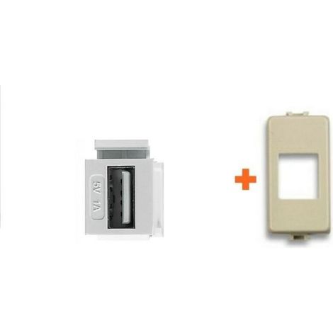 Intellinet caricatore presa USB 1A 5V incasso iphone Bticino Magic tt