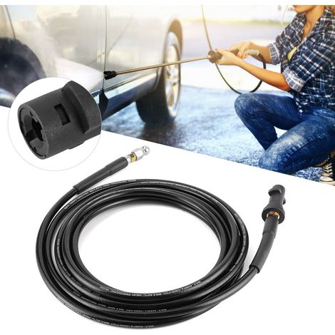 Tuyau d'arrosage haute pression de 6 m / 19,69 pi, compatible avec les nettoyeurs haute pression Karcher série K, pour le débouchage des canalisations et le nettoyage de voitures. (1/5)