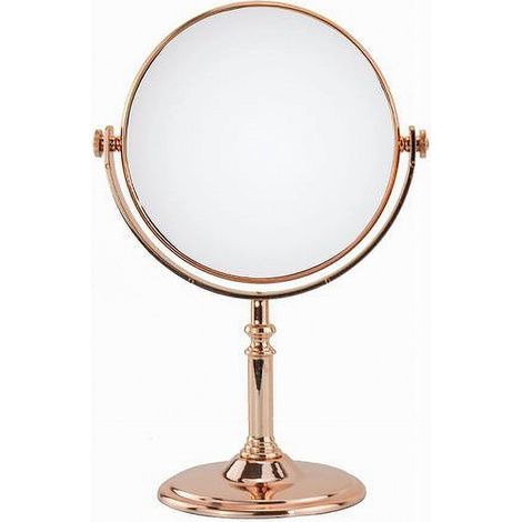 Trade Shop - Tischspiegel, Make-up, Badezimmer-Accessoire, Roségold, für Damen, 15,2 cm, 27 cm, 69414 - (1/2)