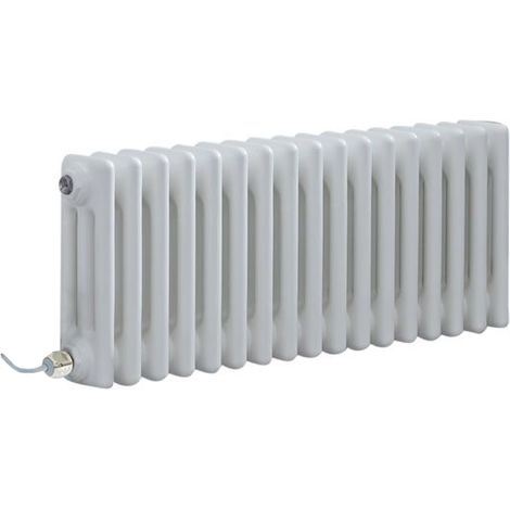 Hudson Reed Windsor - Radiateur Électrique Style Fonte Rétro Horizontal Triple Rang avec Écran Tactile - Blanc - 30 cm x 78.5 cm