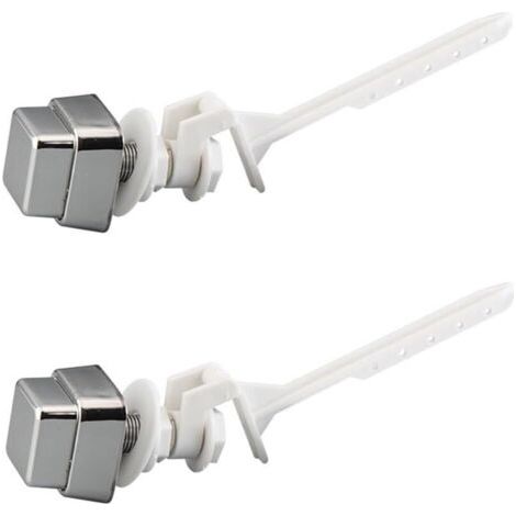 QORVA-Lot de 2 poignées de chasse d'eau avec bouton poussoir pour accessoires de remplacement (1/4)