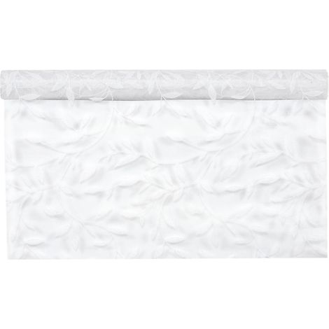 Piovaccari Rotolo Flocked Leaves H 75 Cm L 5 Mt Colore Bianco