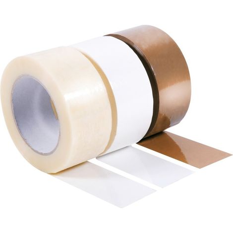 Ruban adhésif polypropylène standard SOLVANT BLANC 48mmx100m - COLIS 36 RLX (1/4)