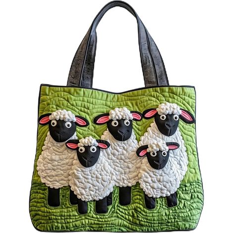 Sac fourre-tout motif mouton - Sac de courses matelassé - Pour tous les (1/5)