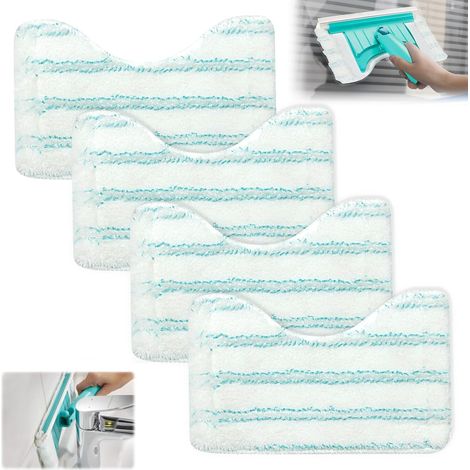 Applicable Lot de 4 Lingettes Reutilisables Microfibre pour Bath Cleaner Micro Duo - 20 x 12,5 cm - pour Accessoires de Rechange Leifheit - Forte décontamination - Idéal pour Les raclettes de carrelag (1/5)