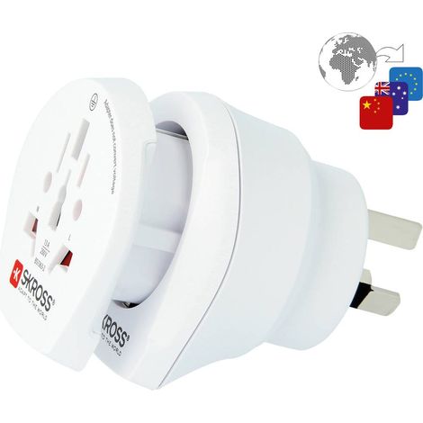 Adattatore da viaggio combo world per australiacina europa con messa a terra 49485 (1/5)