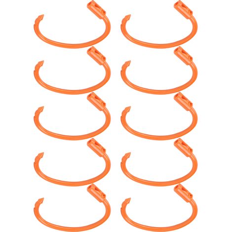 Lot de 10 anneaux nasaux en plastique léger et élastique pour bovins. (1/5)